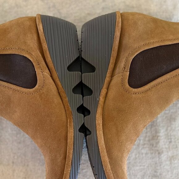 Fly London Leather Phil Camel Suede Mid Wedge Chelsea Ankle Boots Sz 7.5 -8 - Picture 7 of 13